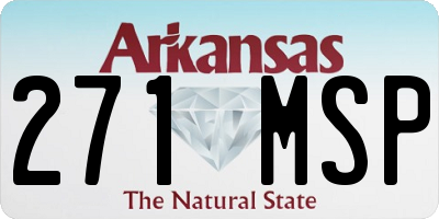 AR license plate 271MSP