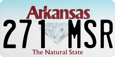AR license plate 271MSR