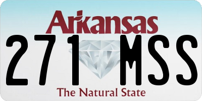 AR license plate 271MSS