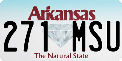 AR license plate 271MSU
