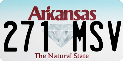 AR license plate 271MSV
