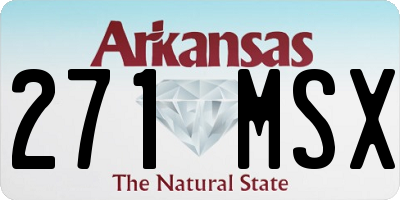 AR license plate 271MSX