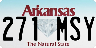 AR license plate 271MSY