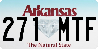 AR license plate 271MTF