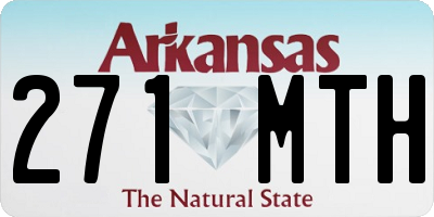 AR license plate 271MTH