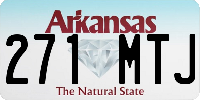 AR license plate 271MTJ