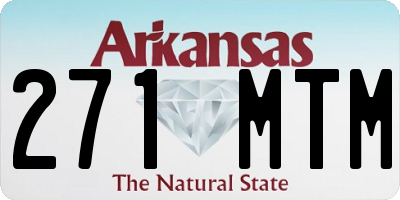 AR license plate 271MTM
