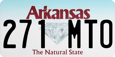 AR license plate 271MTO