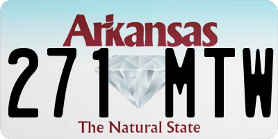 AR license plate 271MTW