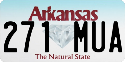AR license plate 271MUA