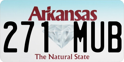 AR license plate 271MUB