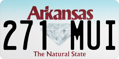 AR license plate 271MUI