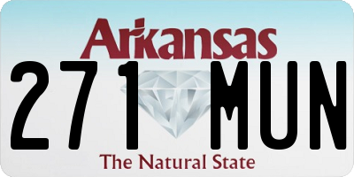AR license plate 271MUN