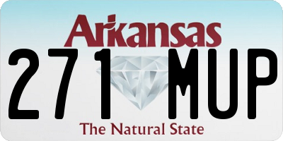 AR license plate 271MUP