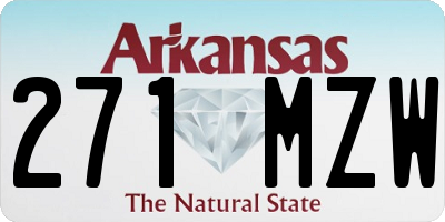 AR license plate 271MZW