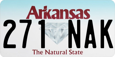 AR license plate 271NAK