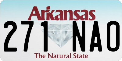 AR license plate 271NAO