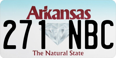 AR license plate 271NBC