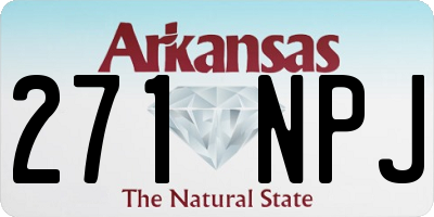 AR license plate 271NPJ