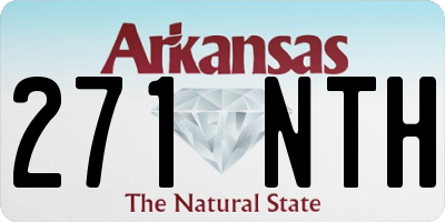 AR license plate 271NTH