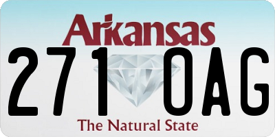 AR license plate 271OAG