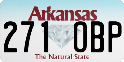 AR license plate 271OBP