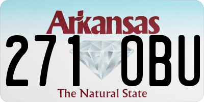 AR license plate 271OBU