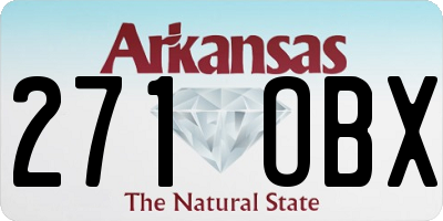 AR license plate 271OBX