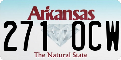 AR license plate 271OCW