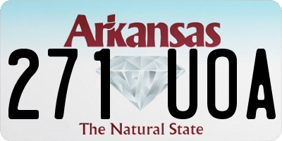 AR license plate 271UOA