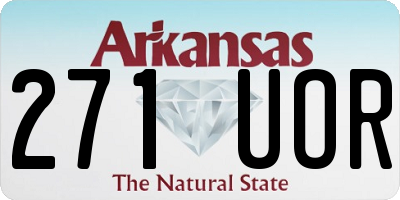 AR license plate 271UOR
