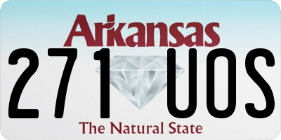 AR license plate 271UOS