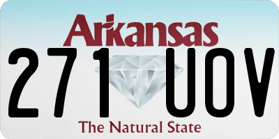 AR license plate 271UOV
