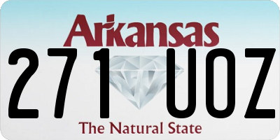 AR license plate 271UOZ