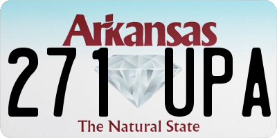 AR license plate 271UPA