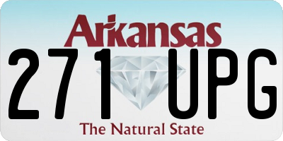 AR license plate 271UPG
