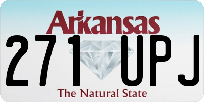 AR license plate 271UPJ
