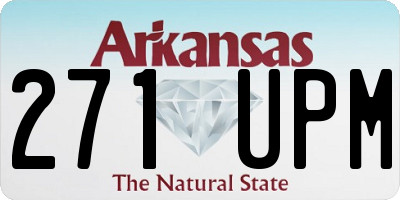 AR license plate 271UPM