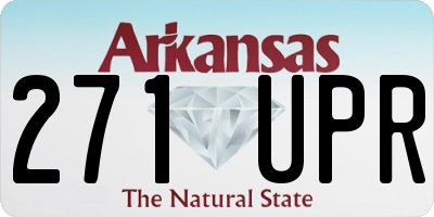AR license plate 271UPR