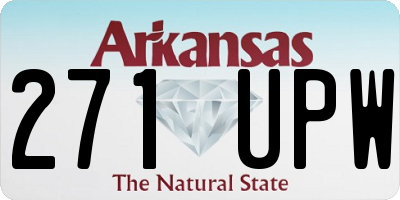 AR license plate 271UPW
