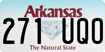 AR license plate 271UQO