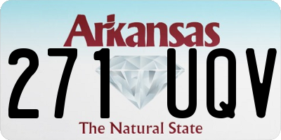 AR license plate 271UQV