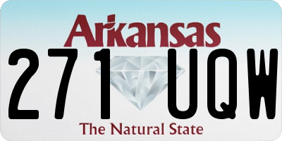 AR license plate 271UQW