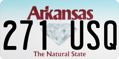 AR license plate 271USQ