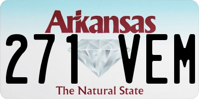 AR license plate 271VEM