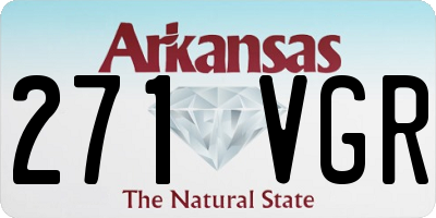 AR license plate 271VGR