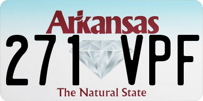 AR license plate 271VPF