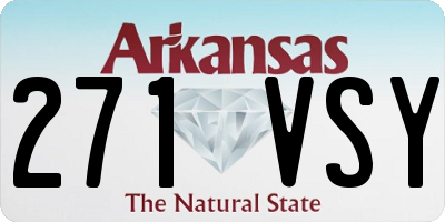 AR license plate 271VSY
