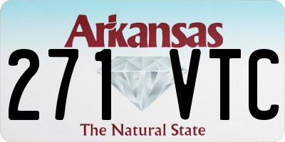 AR license plate 271VTC