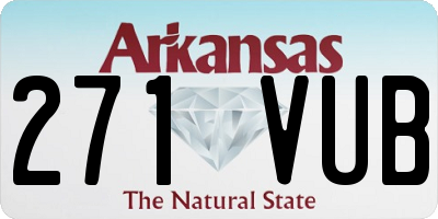 AR license plate 271VUB
